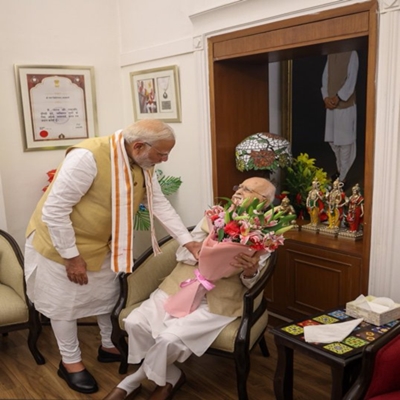 PM Modi extends birthday greetings to senior BJP leader L.K. Advani on his 97th birthday
