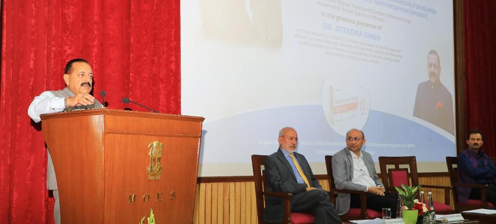 केंद्रीय मंत्री डॉ. जितेंद्र सिंह ने प्रतिरोधी संक्रमणों के लिए नैफिथ्रोमाइसिन नामक पहली स्वदेशी एंटीबायोटिक दवा लॉन्च की