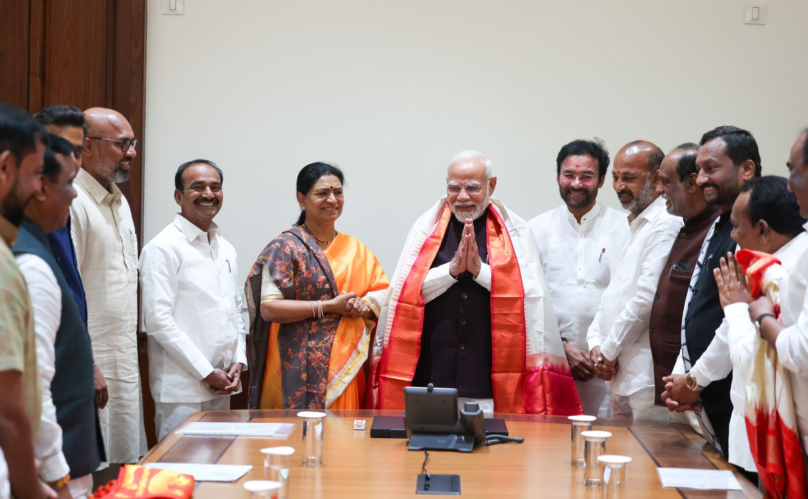 BJP MPs and Legislators from Telangana Meet PM Modi