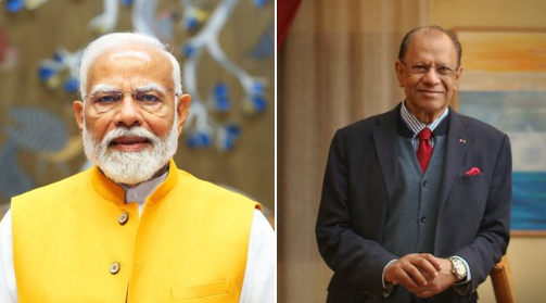 प्रधानमंत्री नरेंद्र मोदी ने मॉरीशस में ऐतिहासिक चुनावी जीत पर डॉ. नवीन रामगुलाम को दी बधाई