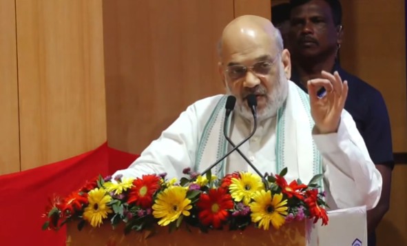 गृहमंत्री अमित शाह ने गुजरात के गांधी नगर में 50वें अखिल भारतीय पुलिस विज्ञान सम्मेलन का उद्घाटन किया