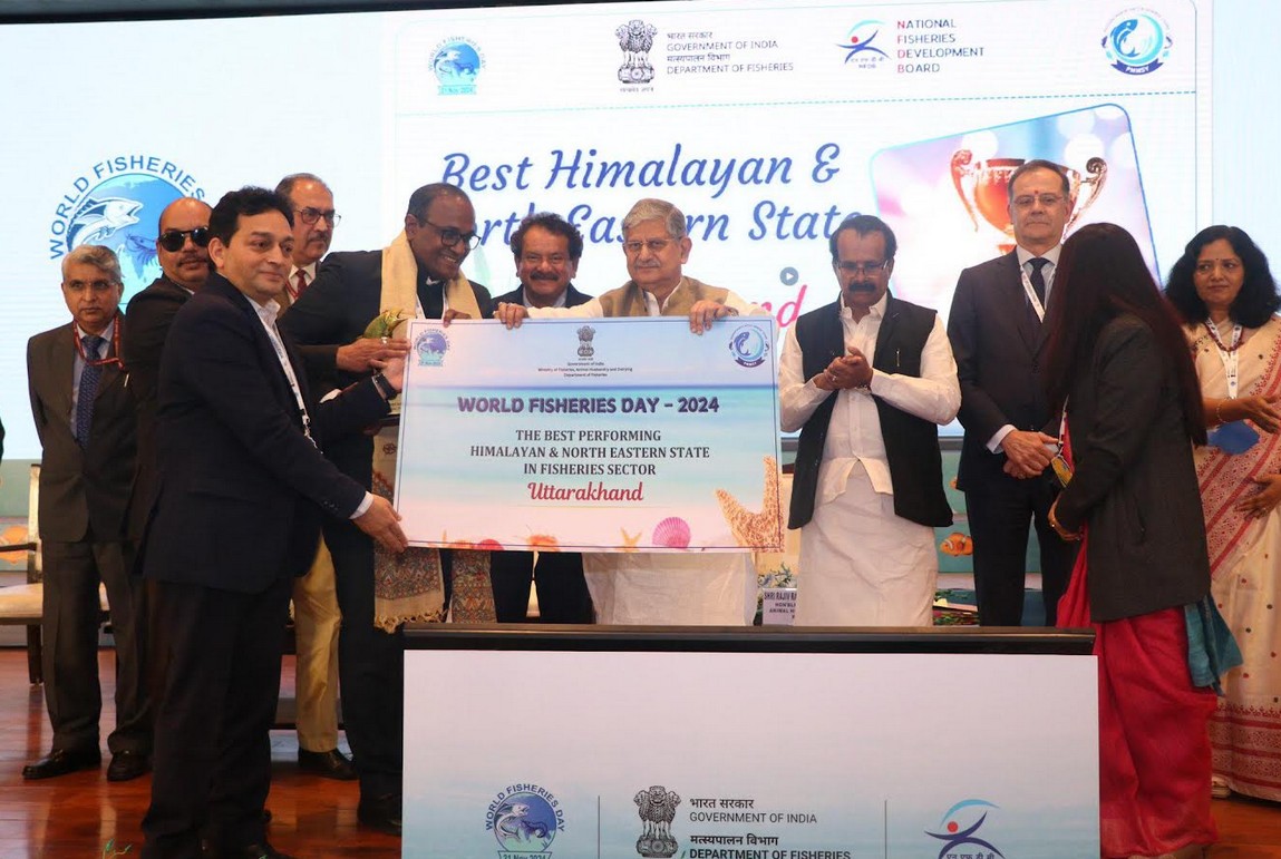 मत्स्य पालन के क्षेत्र में किए गए अभिनव प्रयोगों के लिए उत्तराखंड को हिमालयी और उत्तर पूर्व के राज्यों की श्रेणी में मिला सर्वश्रेष्ठ राज्य का पुरस्कार