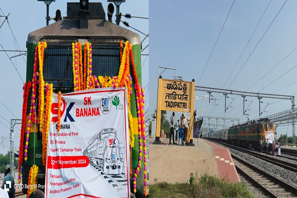 South Central Railway launches first Banana Export Train from Andhra’s Tadipatri