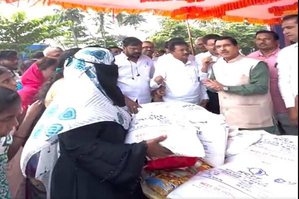 Union Minister Pralhad Joshi flags off subsidised Bharat brand foodgrains consignment in Hubballi