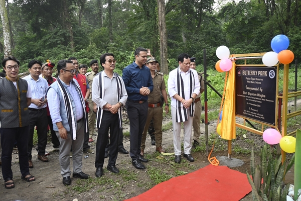 Arunachal Pradesh Minister of Health & Family Welfare Biyuram Waghe inaugurates Butterfly Park at Pakke Tiger Reserve