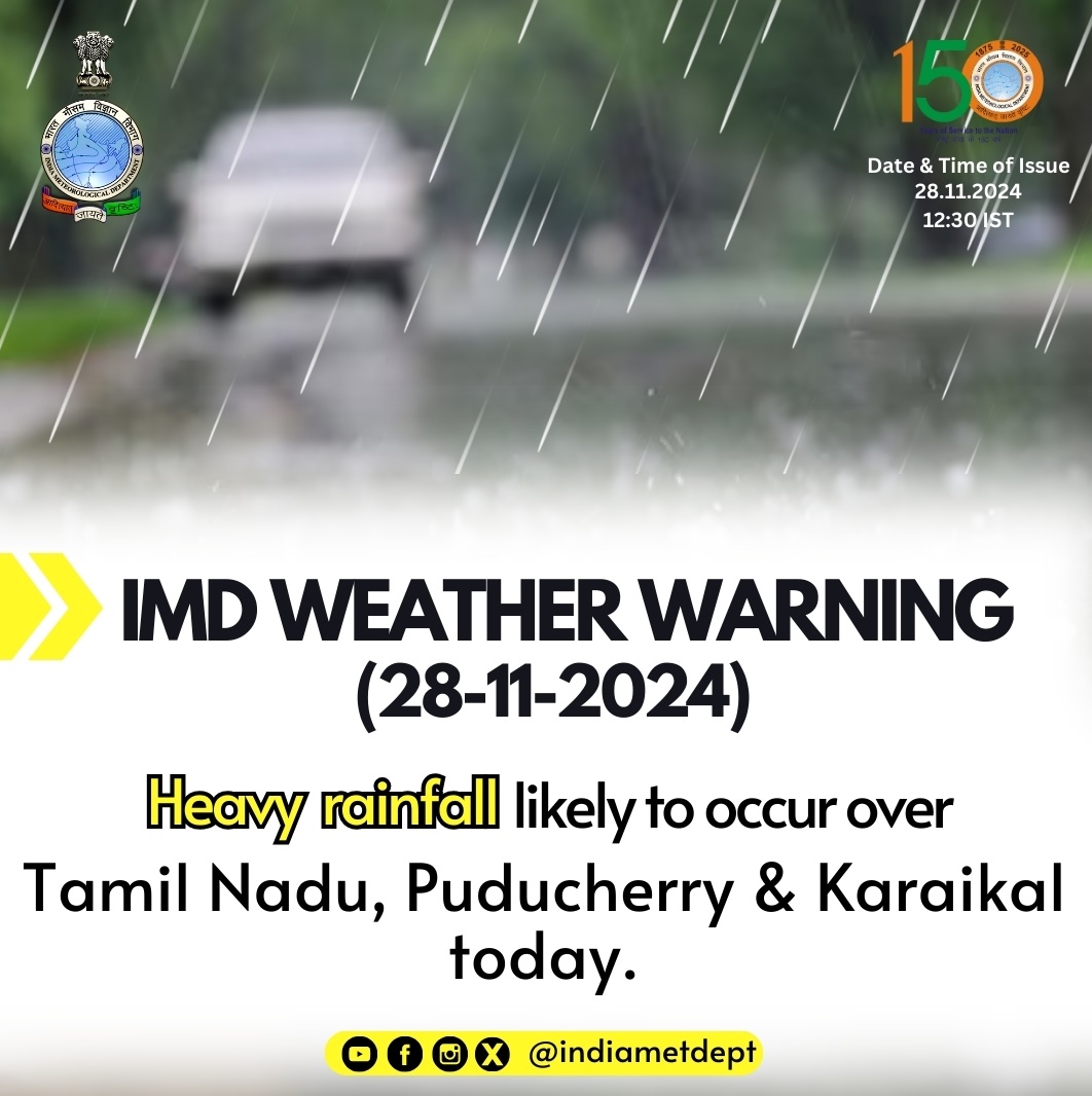 Cyclonic Storm to cross Tamil Nadu-Puducherry coasts on Nov 30: IMD