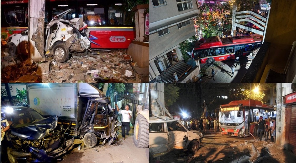 मुंबई के कुर्ला-वेस्‍ट बस दुर्घटना में 7 की मौत और 49 घायल