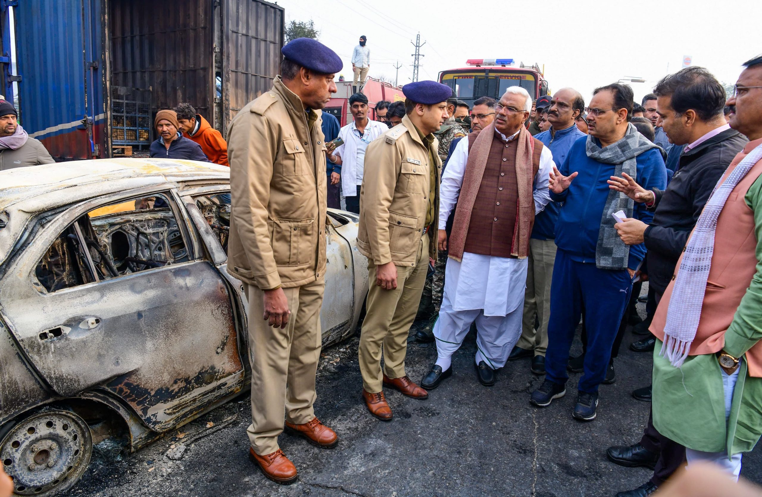 राजस्थान: जयपुर के भांकरोटा इलाके में जयपुर-अजमेर राष्ट्रीय राजमार्ग पर सड़क दुर्घटना में सात लोगों की मृत्यु