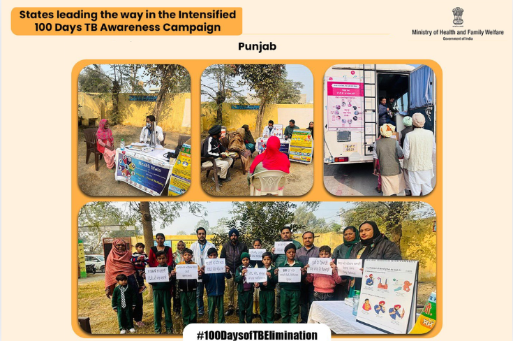 Punjab intensifies 100-Day TB Elimination Campaign: Over one lakh vulnerable individuals screened