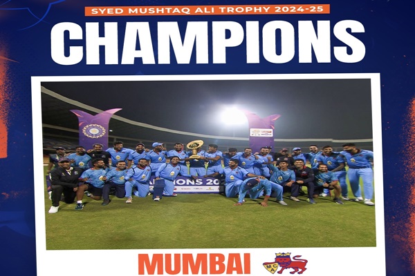 Mumbai wins Syed Mushtaq Ali Trophy 2024, beats Madhya Pradesh by 5 wickets
