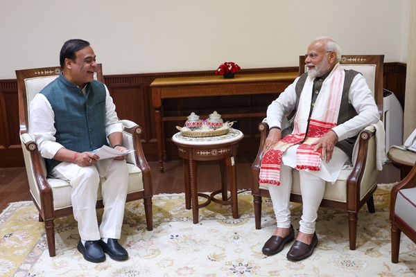 Assam CM Himanta Biswa Sarma meets PM Modi