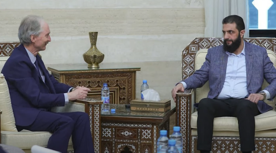 अबू मोहम्मद अल-जोलानी ने दमिश्‍क में संयुक्त राष्ट्र के दूत गेइर पेडरसन से मुलाकात की