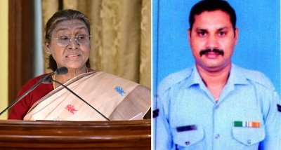 राष्ट्रपति द्रौपदी मुर्मु ने कॉर्पोरल दाभी संजय हिफ्फाबाए को शौर्य चक्र से किया सम्मानित