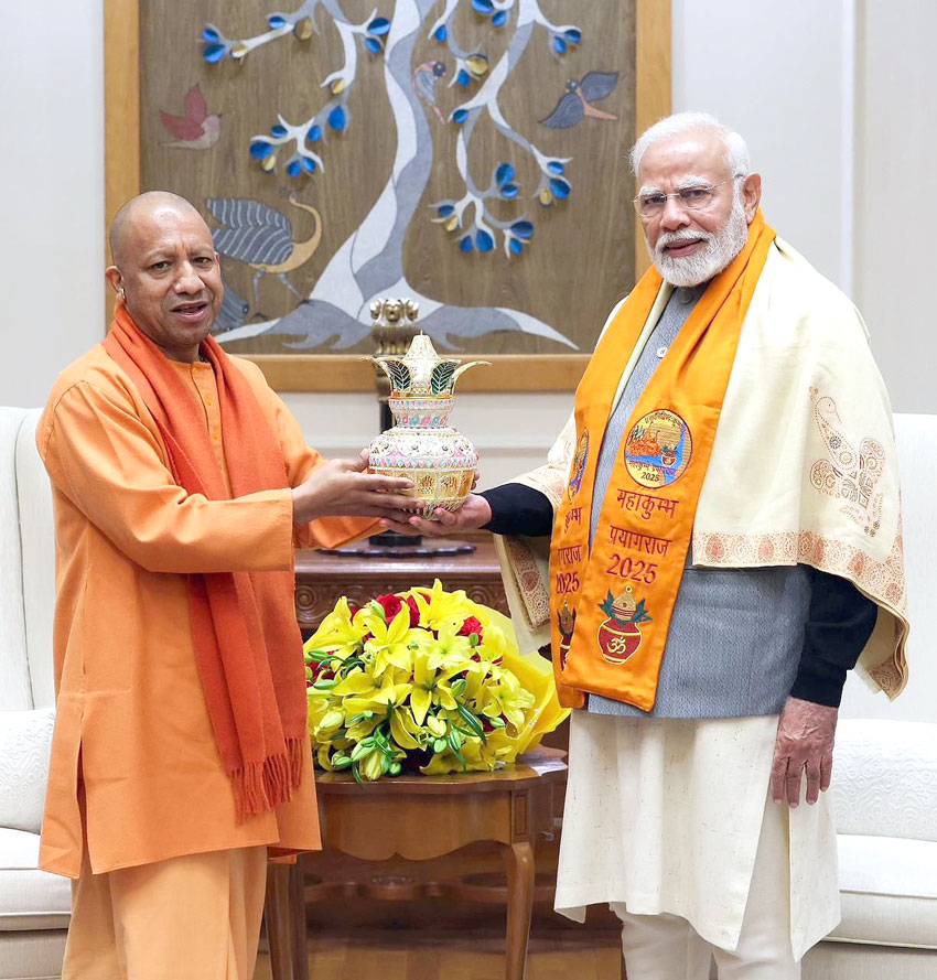 मुख्यमंत्री योगी आदित्यनाथ ने नई दिल्ली में प्रधानमंत्री नरेन्‍द्र मोदी से मुलाकात की