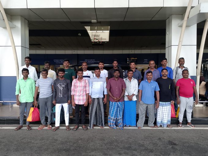 20 Indian fishermen released by Sri Lanka