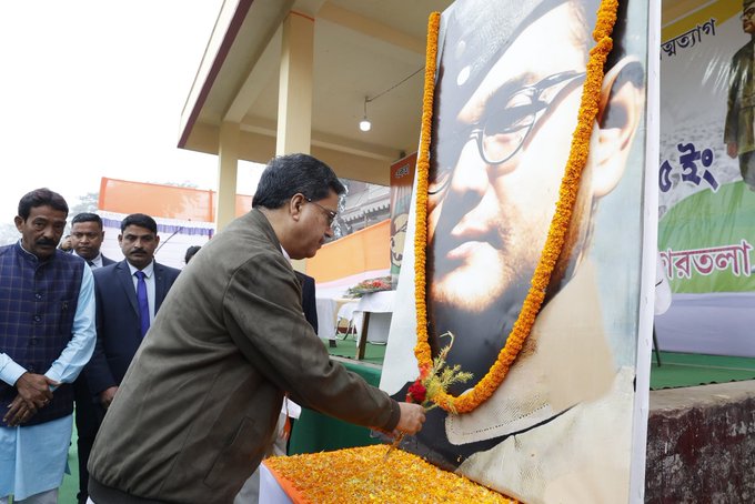 त्रिपुरा में देशभक्ति और उल्‍लास के साथ मनाई जा रही है नेताजी सुभाष चंद्र बोस की जयंती