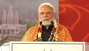प्रधानमंत्री नरेन्‍द्र मोदी ने आज नवी मुंबई के खारघर में इस्कॉन मंदिर का उद्घाटन किया