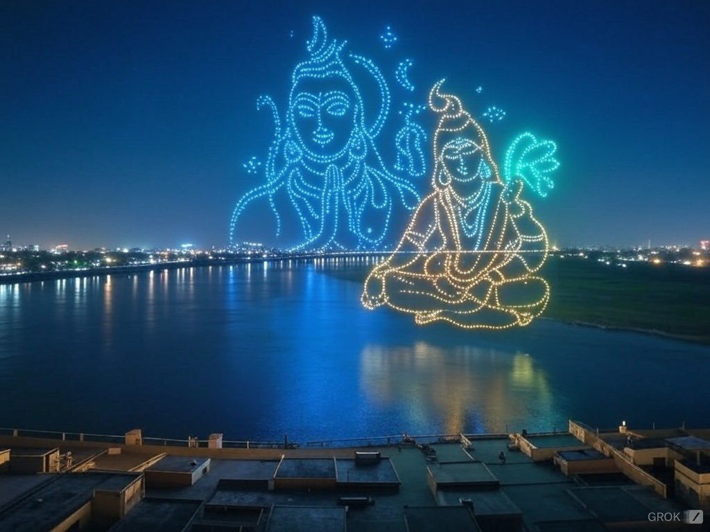 મહાકુંભ મેળામાં ગઈકાલથી ત્રણ દિવસનો ડ્રોન શો શરૂ થયો છે