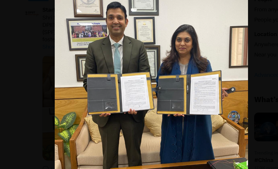 डीपीआईआईटी ने वैश्विक स्‍तर पर भारतीय स्‍टार्ट अप पारिस्थितिकी तंत्र को बढावा देने के लिए एसपीएफ के साथ एक समझौता ज्ञापन पर किये हस्‍ताक्षर