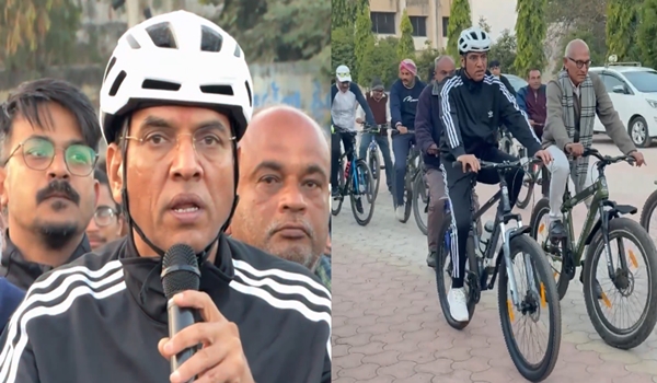 Union Minister Mansukh Mandaviya Joins “Sundays on Cycle” in Porbandar to Promote Fitness & Sustainability