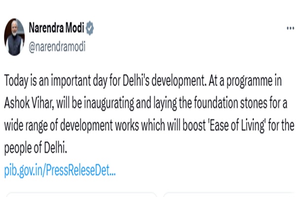 Important day for Delhi’s development, projects to boost ease of living: PM Modi