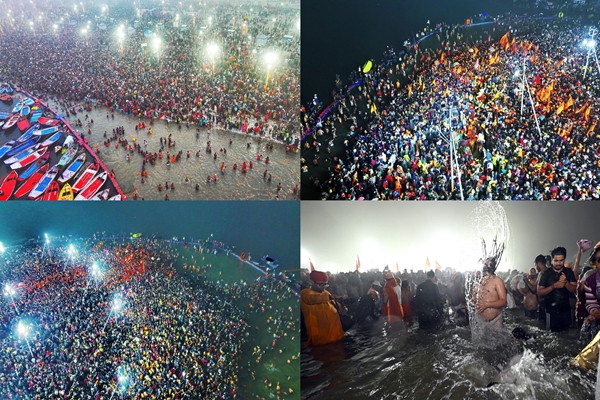 প্রয়াগরাজের মহাকুম্ভে  ত্রিবেণী সঙ্গমে আজ যথাযথ ধর্মীয় মর্যাদা ও উদ্দীপনায় ৩ কোটি ৫০ লক্ষেরও বেশি ভক্ত ও তীর্থযাত্রী মকর সংক্রান্তি অমৃত স্নান করেছেন।