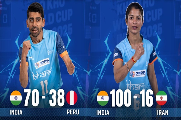 खो-खो विश्वचषक स्पर्धेत भारतीय पुरुष आणि महिला संघाचा उपान्त्य पूर्व फेरीत प्रवेश