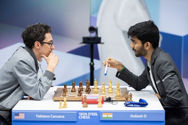 Tata Steel Chess: Gukesh draws with Caruana in round 3