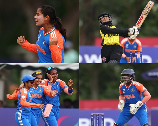 ICC অনূর্ধ্ব-১৯ মহিলা টি-টোয়েন্টি বিশ্বকাপ ক্রিকেটে গ্রুপ-এর ম্যাচে ভারত আয়োজক দেশ মালয়েশিয়াকে ১০ উইকেটে হারিয়ে দিয়েছে।