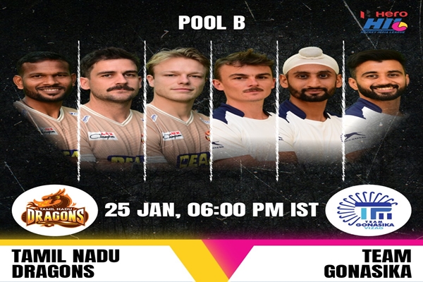 Men’s Hockey India League: Tamil Nadu Dragons to lock horns with Team Gonasika