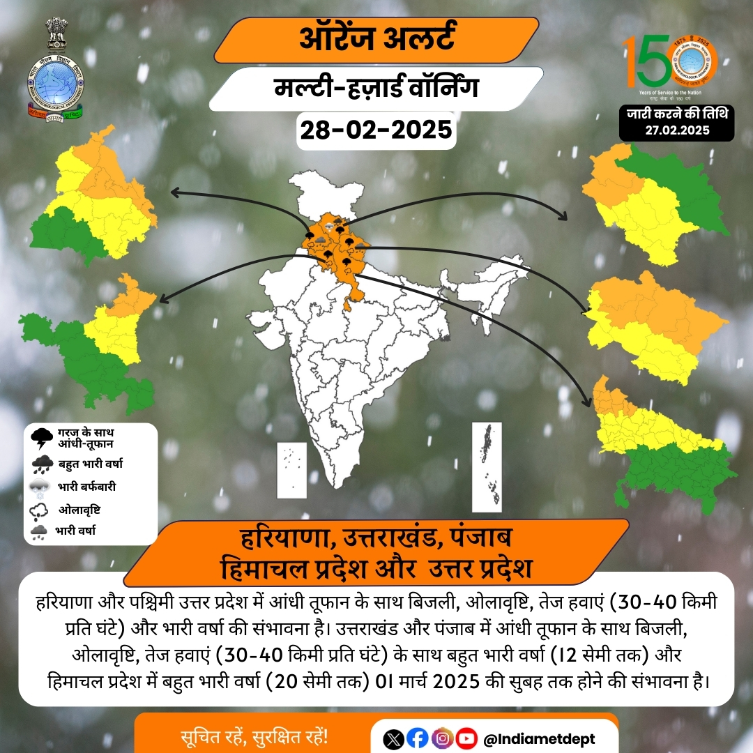 हिमाचल प्रदेश और जम्मू-कश्मीर में तेज बारिश और बर्फबारी से सामान्य जनजीवन प्रभावित