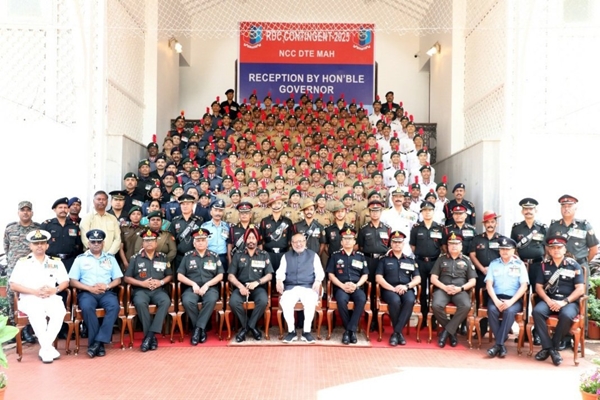 Maharashtra Guv honours 124 NCC Cadets for Republic Day Camp 2025 participation
