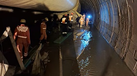 तेलंगाना में श्रीशैलम लेफ्ट बैंक कैनाल सुरंग में स्थिति अभी भी गंभीर