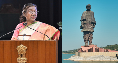 राष्ट्रपति द्रौपदी मुर्मु आज ‘स्टैच्यू ऑफ यूनिटी’ पर सरदार वल्लभ भाई पटेल को पुष्पांजलि अर्पित करेंगी