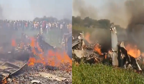 Air Force Fighter Jet Crashes in Madhya Pradesh; Pilots Eject Safely, Investigation Underway