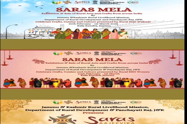 J&K: JKRLM set to organize 3rd edition of SARAS Aajeevika Mela at Kala Kendra