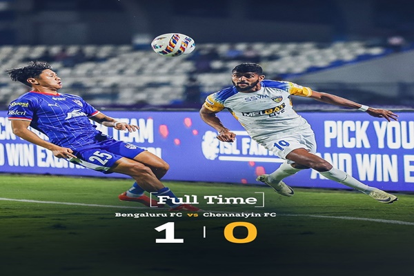 Bengaluru FC secures playoff spot with 1-0 win over Chennaiyin FC in ISL 2024-25