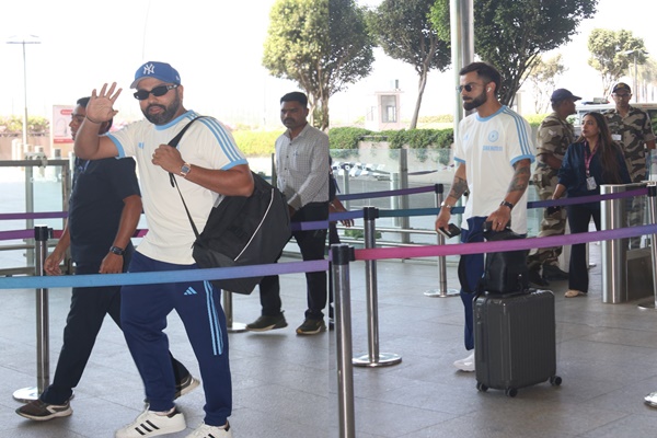 Team India departs for ICC Champions Trophy in Dubai