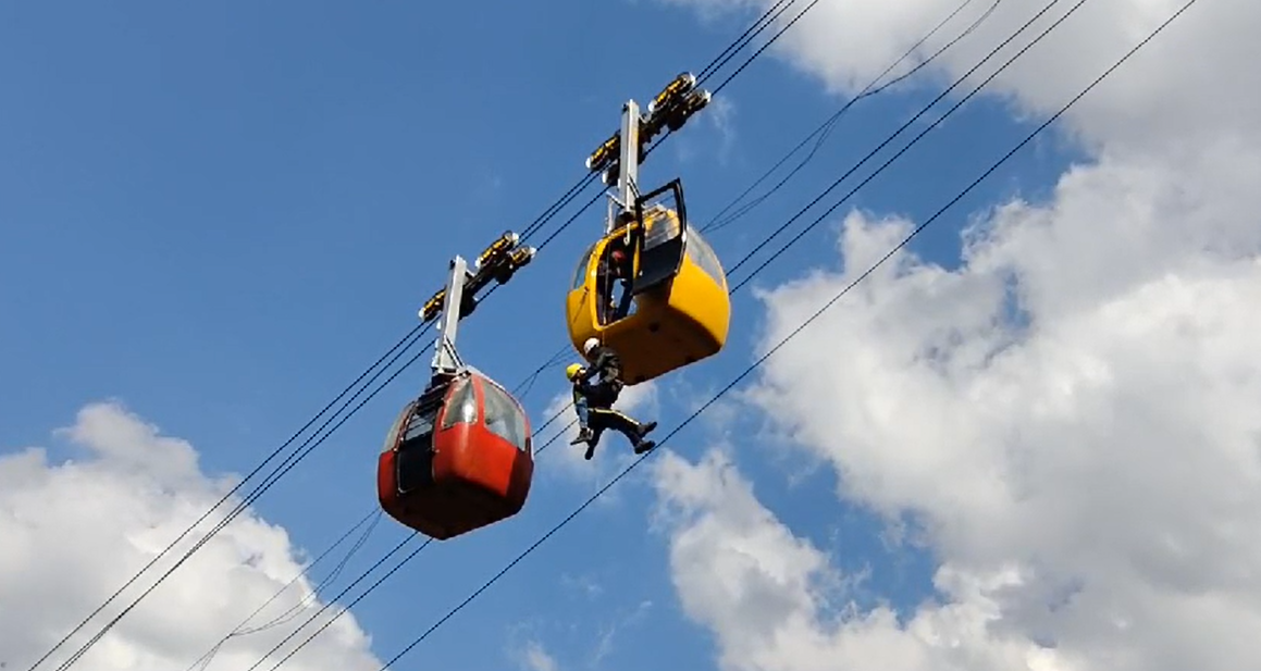 मसूरी के भट्टा फॉल रोपवे में संयुक्त मॉक ड्रिल की गई