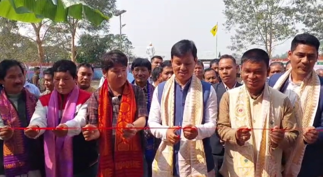 বাক্সাৰ কেশৱ নগৰত শ্বহীদ কেশৱ বসুমতাৰীৰ স্মৃতিত নিৰ্মিত জনজাতি জিৰণী ঘৰ মুকলি মন্ত্ৰী উৰ্খাও গৌৰা ব্ৰহ্মৰ