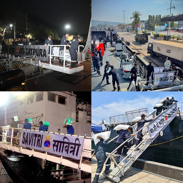 भारतीय नौदलाची जहाजांचं अंदमान निकोबार बंदरातून यंगॉनकडे प्रयाण
