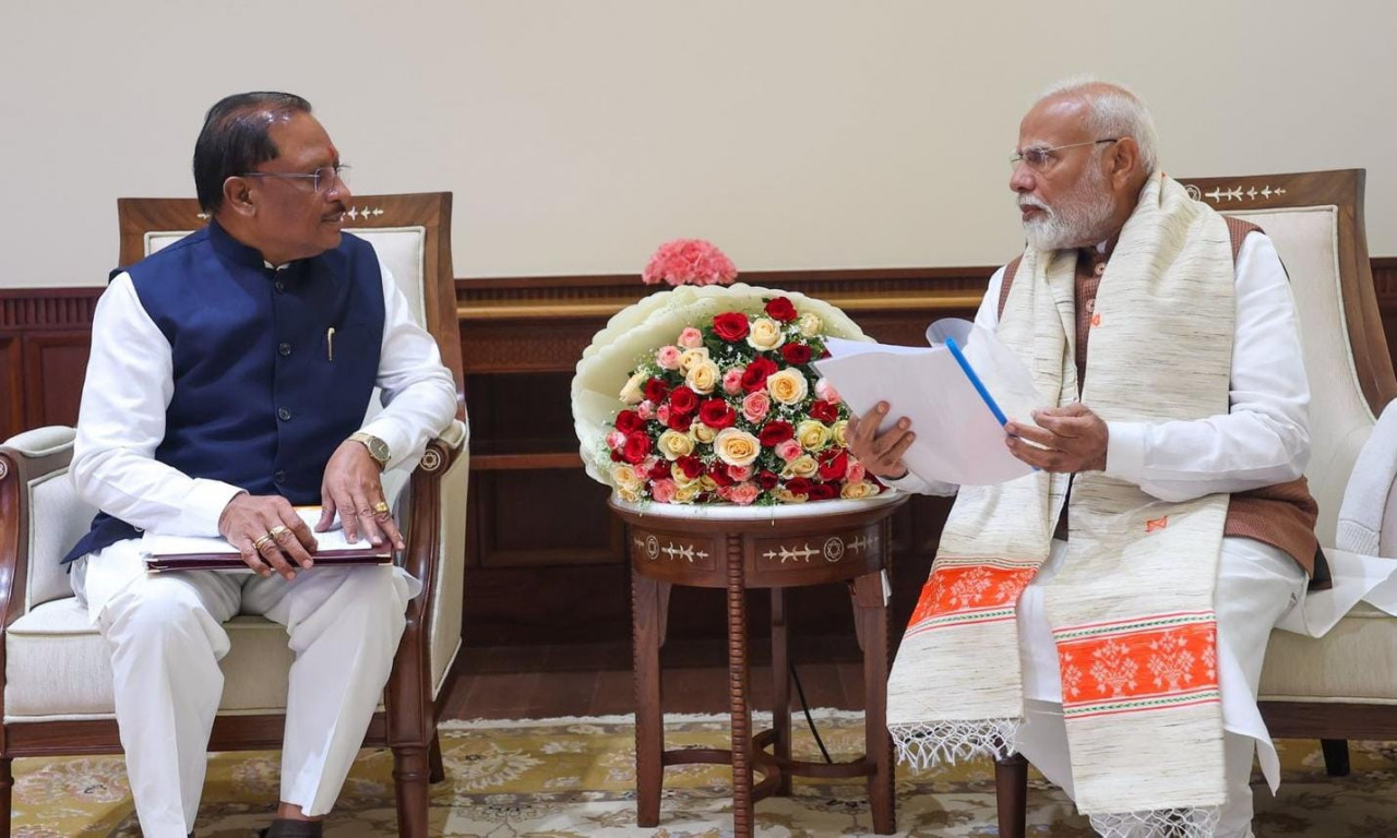 छत्तीसगढ़ के मुख्यमंत्री विष्णुदेव साय ने आज नई दिल्ली में प्रधानमंत्री नरेंद्र मोदी से मुलाकात की