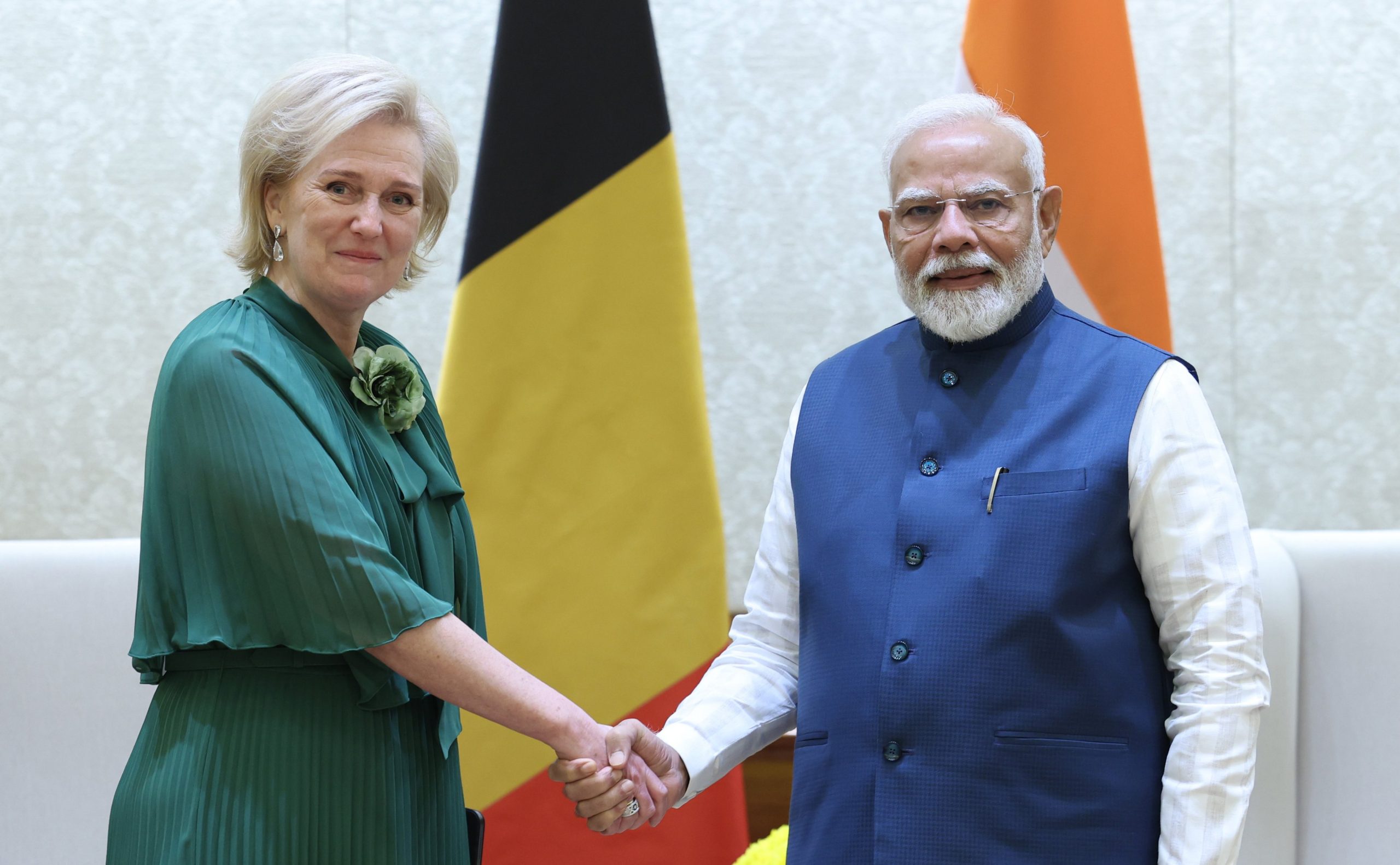 बेल्जियम की राजकुमारी ऐस्ट्रिड ने प्रधानमंत्री नरेंद्र मोदी से नई दिल्ली में मुलाकात की