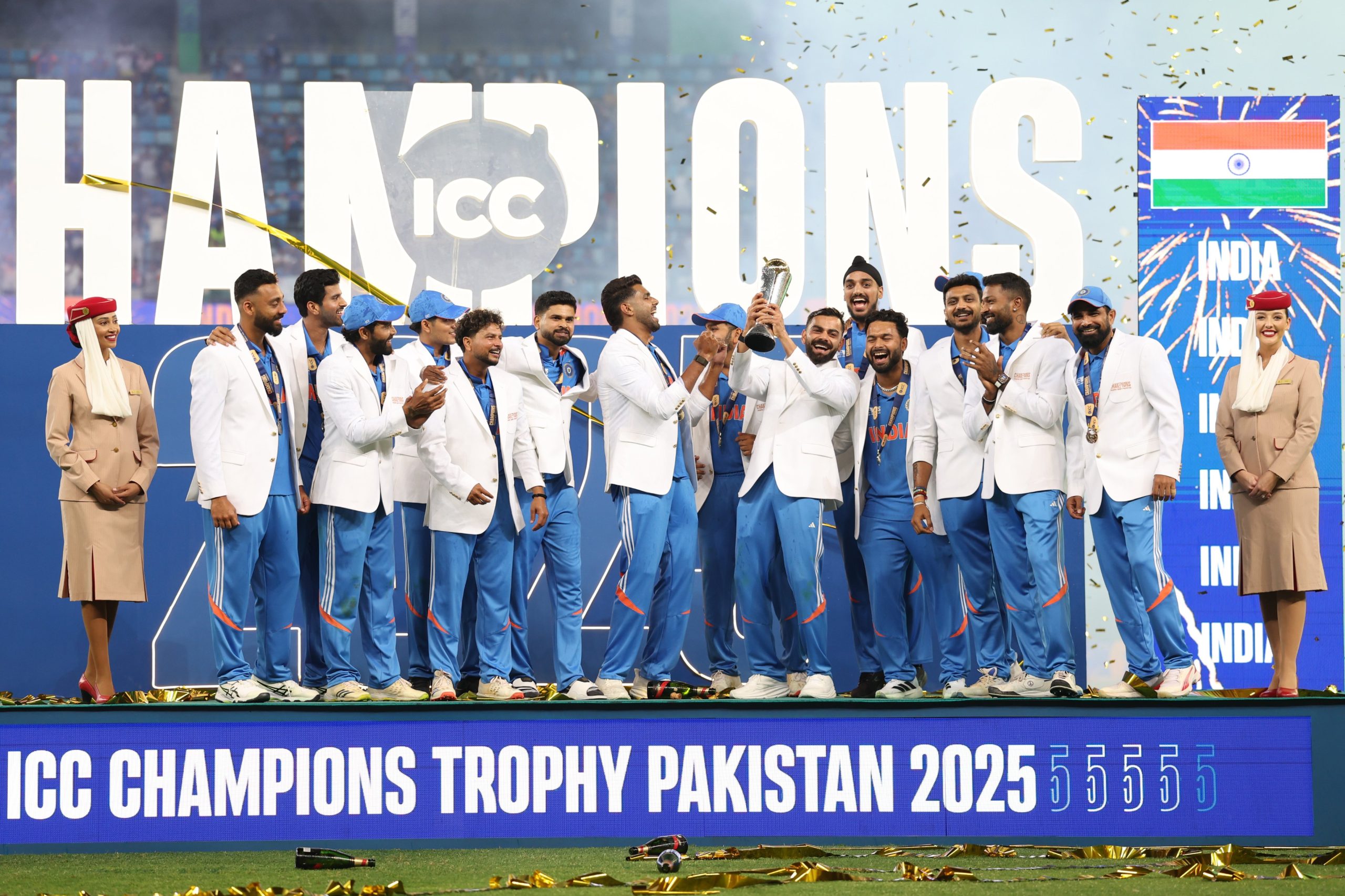 भारतीय टीम ने न्यूज़ीलैंड को 4 विकेटों से हराकर तीसरी बार ICC चैंपियंस ट्रॉफ़ी अपने नाम किया