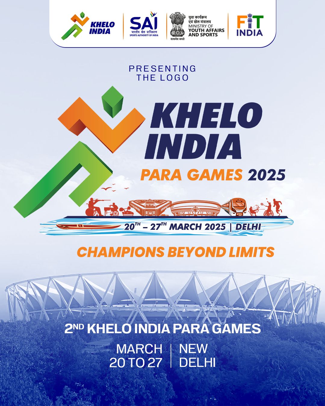 खेलो इंडिया पैरा गेम्स 2025 ने अपना गान, शुभंकर और लोगो लॉन्च किया; कल से होगा खेलों का आगाज