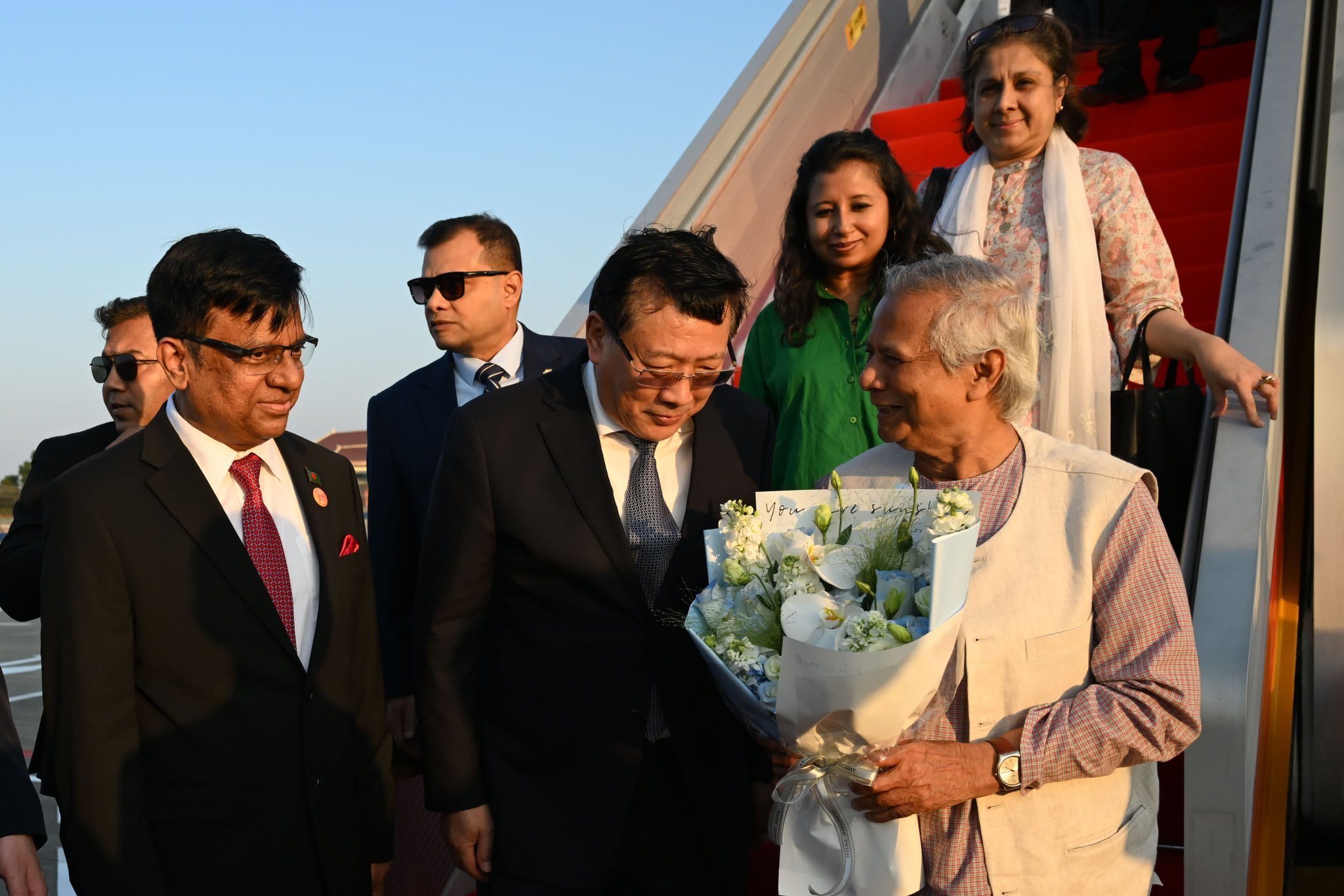 Head of interim Govt of Bangladesh Muhammad Yunus reached China on 4-day official visit