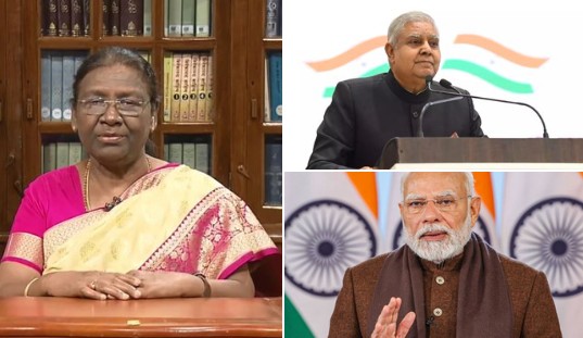 राष्‍ट्रपति द्रौपदी मुर्मु, उपराष्‍ट्रपति जगदीप धनखड़ और पीएम नरेंद्र मोदी ने युगादि, गुड़ी पड़वा, चेटी चांद चैत्र शुक्‍लादि, नवरेह, चैत्र नवरात्र और सजिबु नोंगमा चेरोबा और बिहू के अवसर पर लोगों को दी बधाई