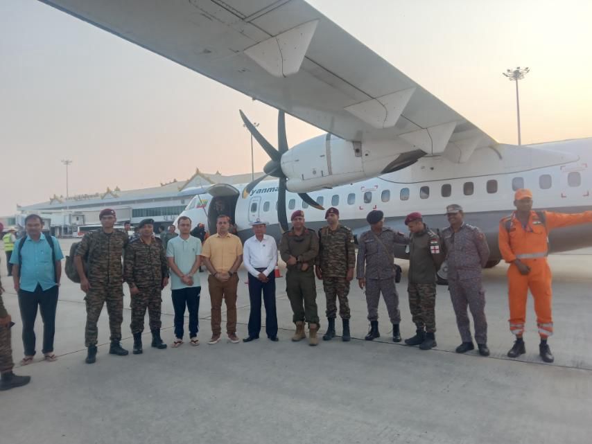 Indian agencies begin rescue operations in Myanmar’s severely hit ‘U hla thein’ monastery’ in Friday’s earthquake; Army team to set up their Medical Services from tomorrow