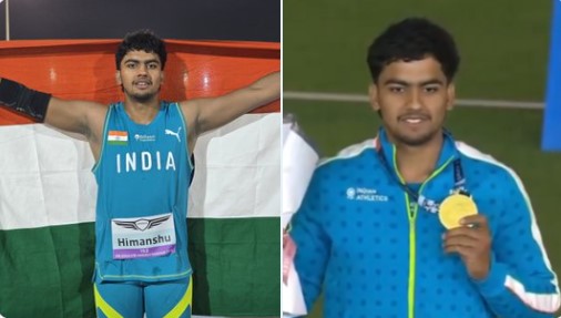 Himanshu Jakhar wins country’s first-ever Gold in U-18 Asian Athletics Championships in Javelin Throw Saudi Arabia