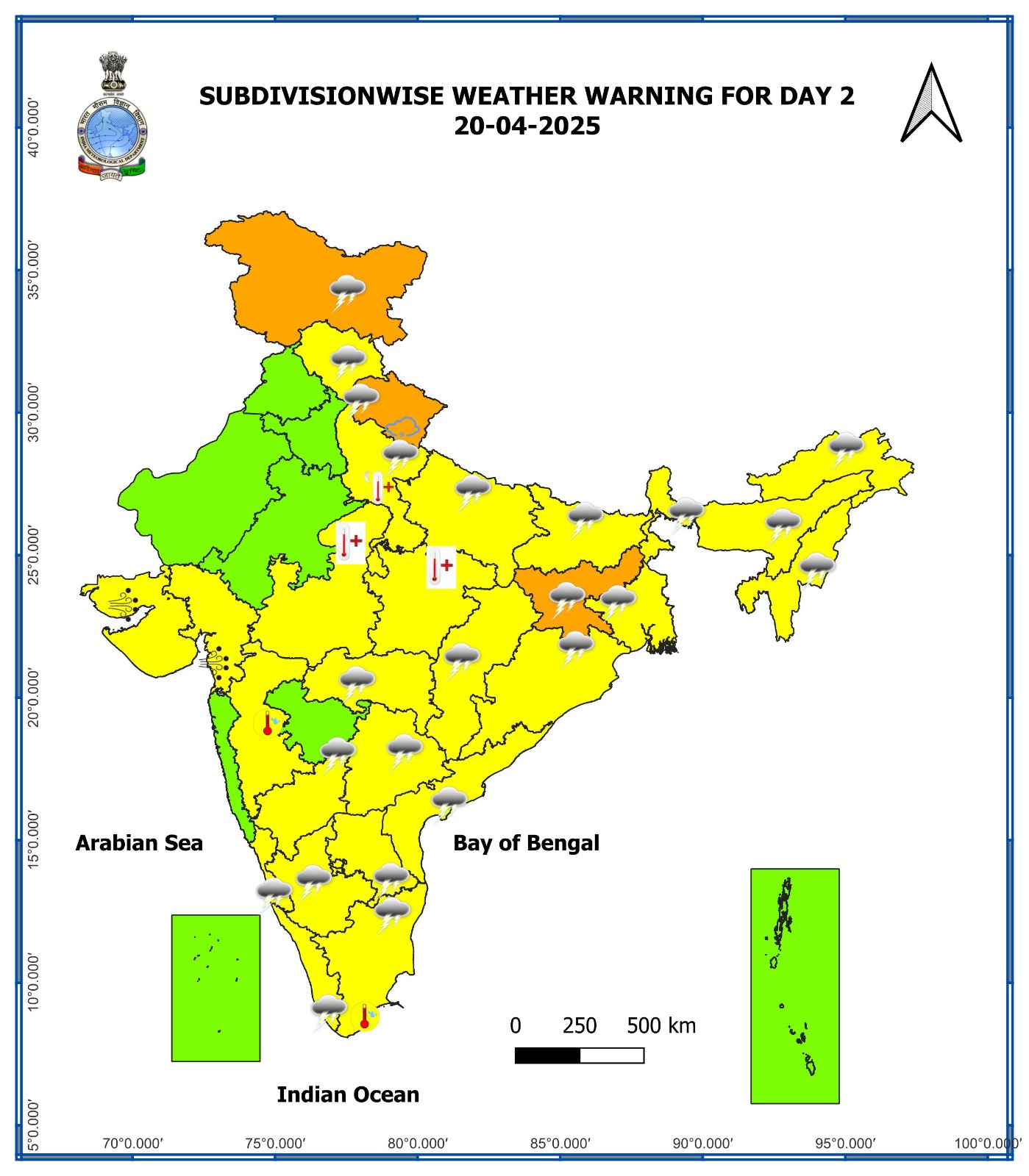 IMD forecasts Light to moderate rainfall in J&K & Ladakh till April 21